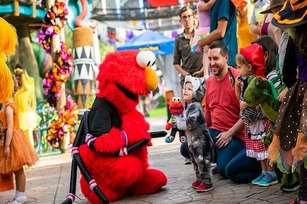Busch Gardens childrens attractions Sesame Street Safari Of Fun character meet and greet with Elmo