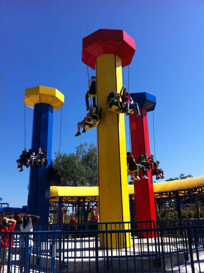 kids and parents enjoying Kid Power Towers in the Florida sunshine